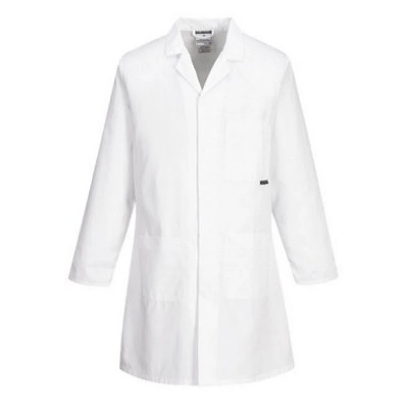 Image of Portwest Lab Coat in White Size: Medium White Unisex M