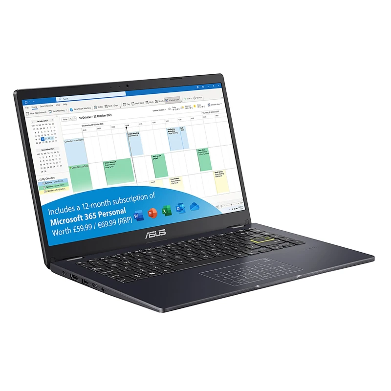 Image of ASUS VivoBook Go 14 14" Laptop - Intel Celeron N, 128GB eMMC, 4GB RAM - Blue