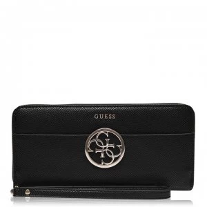 Guess Kamryn Large Zip Around Purse - Black