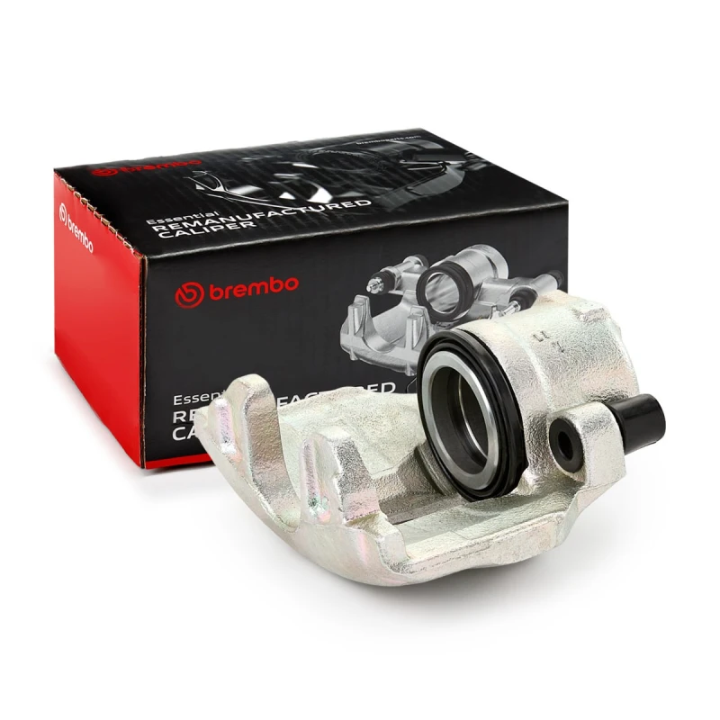 Image of BREMBO F 85 133 Brake caliper ESSENTIAL LINE Front Axle Right Grey Cast Iron Brake Caliper (78)