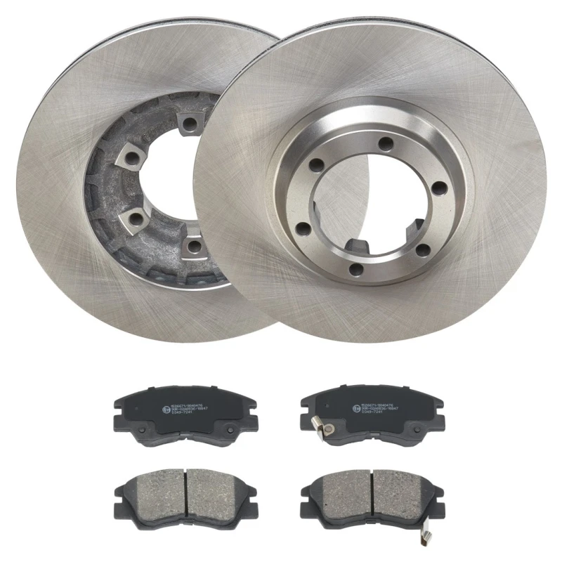 Image of RIDEX 3405B2134 Brake disc and pads set Front Axle, Brake Disc Type: Vented, with acoustic wear warning Brake Set,disc brakes (3405)