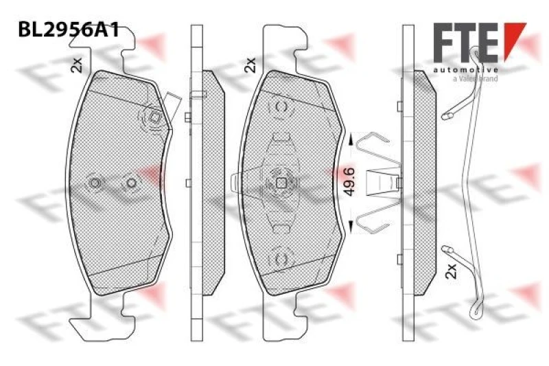 Image of Brake pad set FTE 9011199