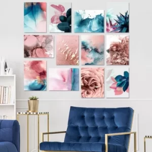 Image of 12MDF11 Multicolor Decorative MDF Painting (12 Pieces)