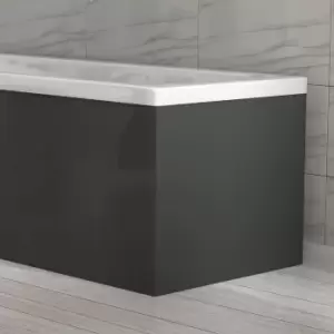 Image of 700mm Dark Grey L Shape End Bath Panel - Pendle