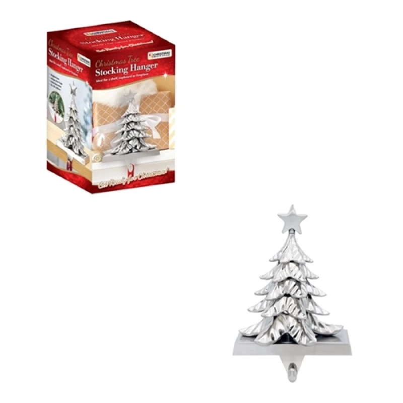 Image of Christmas Workshop Christmas Tree Stocking Hanging Hook - Silver 72579