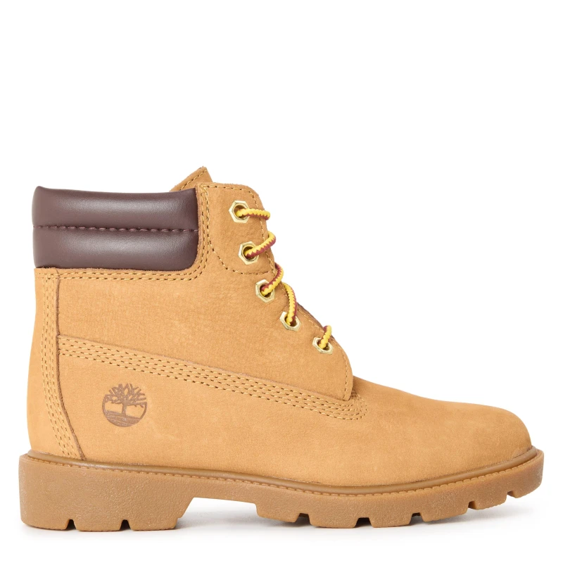 Image of Timberland Unisex Kids 6" Lace Boot Flat Ankle Boots Wheat unisex C12.5(31)