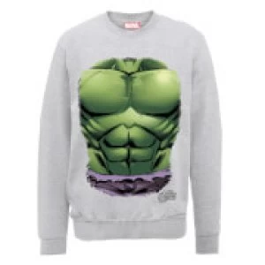 Image of Marvel Avengers Assemble Hulk Chest Sweatshirt - Grey - XXL