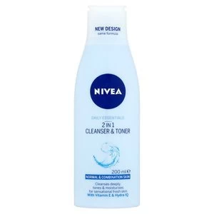 Image of Nivea Visage 2 in 1 Cleanser/Toner Normal/Combination