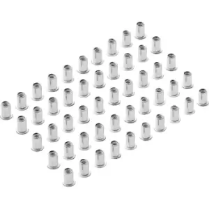 Image of Draper Zinc Plated Threaded Insert Rivet Nuts M6 Thread Pack of 50
