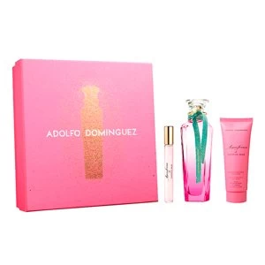 image of Adolfo Dominguez Agua Fresca Gardenia Musk Gift Set 120ml Eau de Toilette + 75ml Body Lotion + 10ml Eau De Toilette