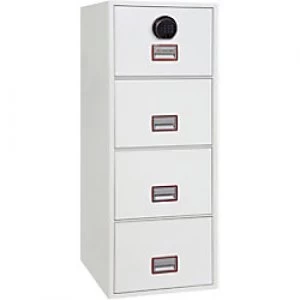 image of Phoenix Vertical Fire File Safe with Fingerprint Lock 62L FS2264F 1405 x 530 x 805mm White