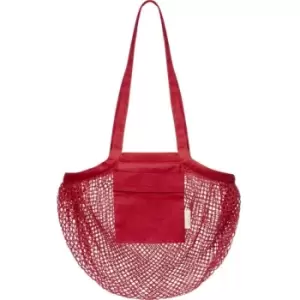 Image of Bullet Pune Mesh Organic Cotton Tote Bag (One Size) (Red) - Red