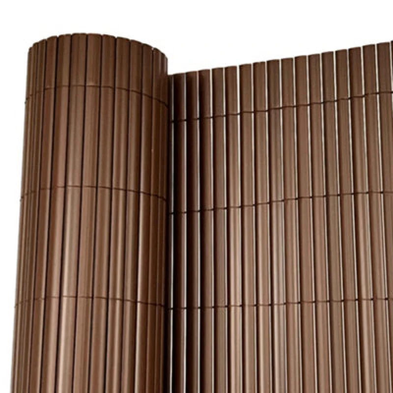 Image of Oypla PVC Outdoor Garden Fencing Screen 1m x 4m Dark Brown