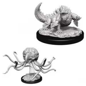 image of D&D Nolzur's Marvelous Unpainted Miniatures (W11) Grell & Basilisk