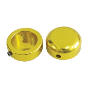 Image of Savage Bar End Plugs Alloy 22.2mm Gold