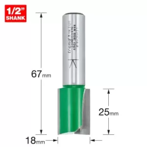 Image of Trend CRAFTPRO Two Flute Straight Router Cutter 18mm 25mm 1/2"