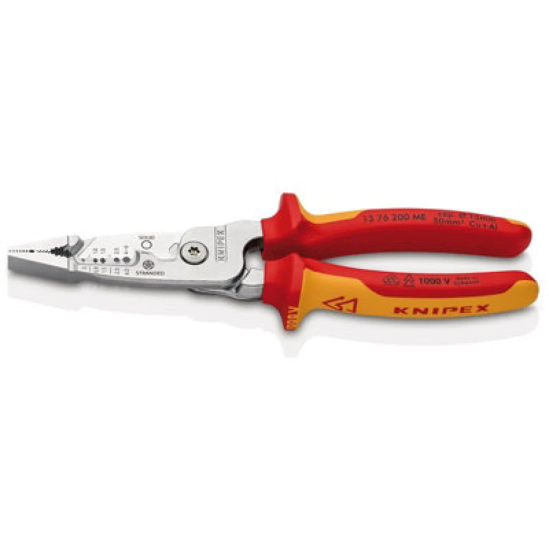 Image of Draper Knipex 13 76 200 Me Vde Wire Stripper With Multi-Component Grips, 200mm 13192