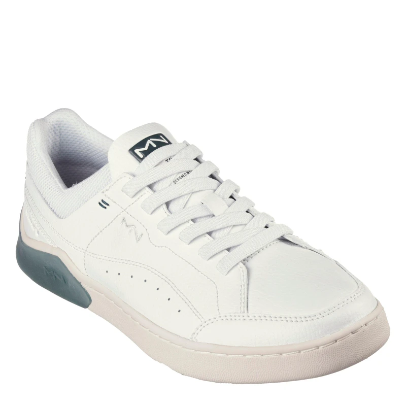 Image of Skechers Mens New Cup Classic Low-Top Trainers White/Green male 6.5 (40)