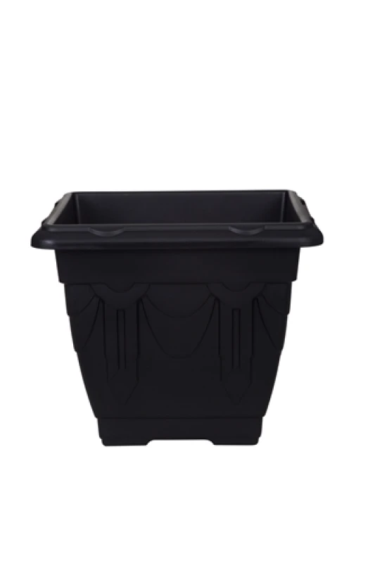 Image of Whitefurze 30cm Venetian Square Planter, Black