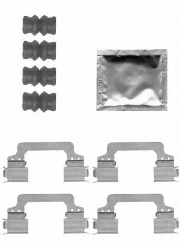 Image of HELLA Brake pad fitting kit HELLA 8DZ 355 204-371