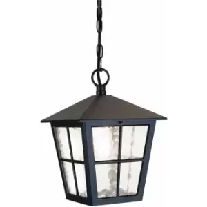 Image of IP43 1 Bulb Chain Lantern Light Black LED E27 100W Bulb External d00210