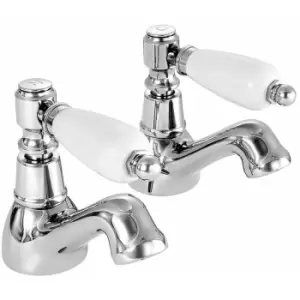 image of Deva - Georgian Basin Taps Pair - Chrome