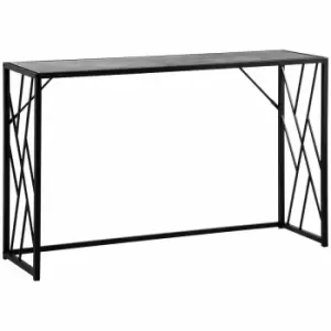 image of HOMCOM Console Table With Metal Frame 120cm Grey