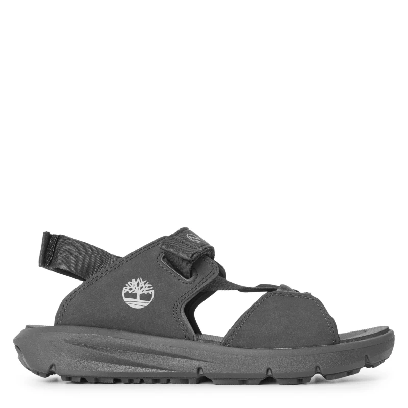 Image of Timberland Mens Backstrap Flat Sandals Blkout Webbing male 3.5 (36.5)