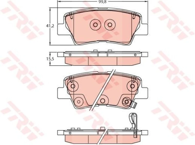 Image of Brake pad set TRW GDB2242