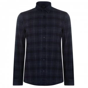 image of Antony Morato Long Sleeve Checked Shirt - AVIO Blue 7064