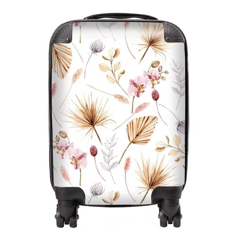 Image of Warren Reed - Designer Watercolour Orchids Suitcase Size: Large Multicolor Unisex Large
