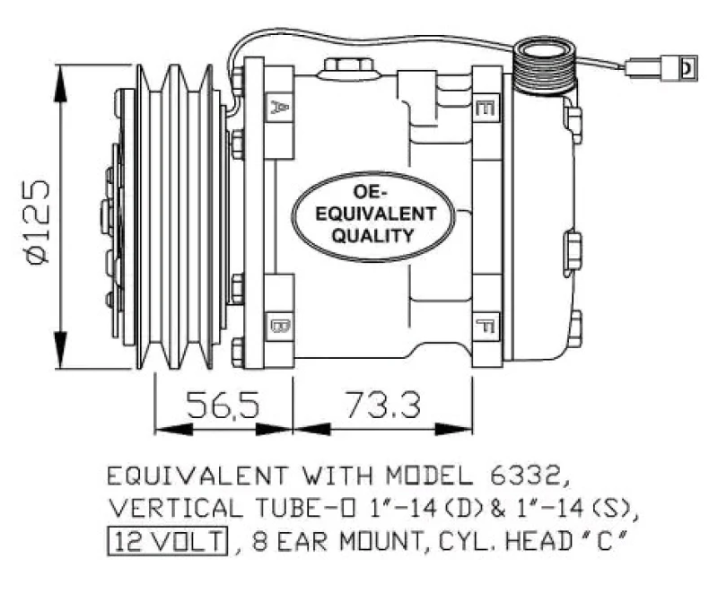 Image of NRF 32802 AC Compressor PAG 100, with PAG compressor oil Compressor,air conditioning (447)