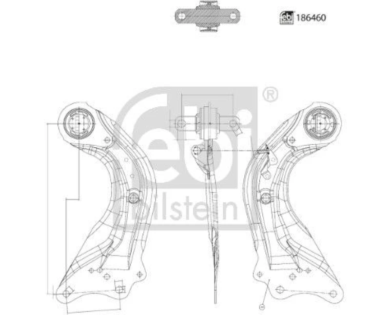 Image of Suspension arm FEBI BILSTEIN 186460