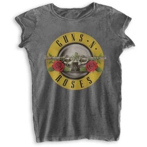 Image of Guns N' Roses - Bullet Logo Womens Large T-Shirt - Grey