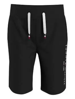 image of Tommy Hilfiger Boys Essential Sweat Shorts - Black, Size 6 Years