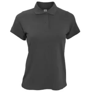 image of B&C Safran Pure Ladies Short Sleeve Polo Shirt (XS) (Dark Grey)