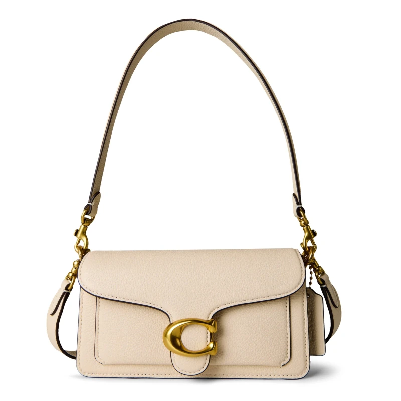 Image of Coach Womens Tabby 20 Leather Shoulder Bag - Chalk Cream CY201 B4/HA