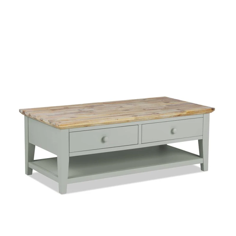 Image of Statement Furniture Florence Coffee Table with Drawers in Light Green Light Green Unisex