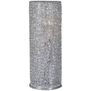 image of Linea Verdace Wire Cylindrical Table Lamp Aluminum