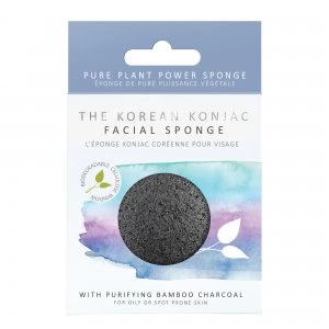 image of The Konjac Sponge Co Premium Facial Puff Konjac Sponge (Charcoal)