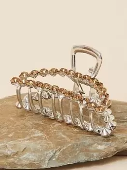 Image of Accessorize Diamante Claw Clip, Silver, Women