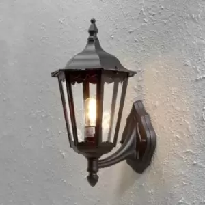 Image of Konstsmide Firenze Outdoor Classic Large Lantern Up Light Matt Black, IP43