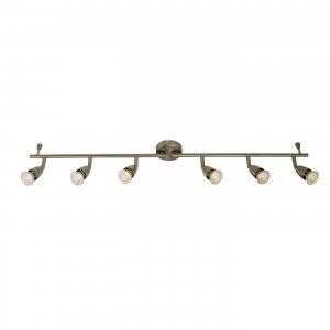 Image of Adjustable 6 Light Spotlight Satin Nickel, GU10