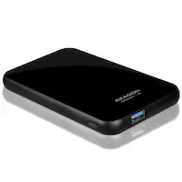 image of AXAGON EE25-S6B 2.5" Case, USB3.0 /SATA 6G, Plastic Portable Enclosure - Black