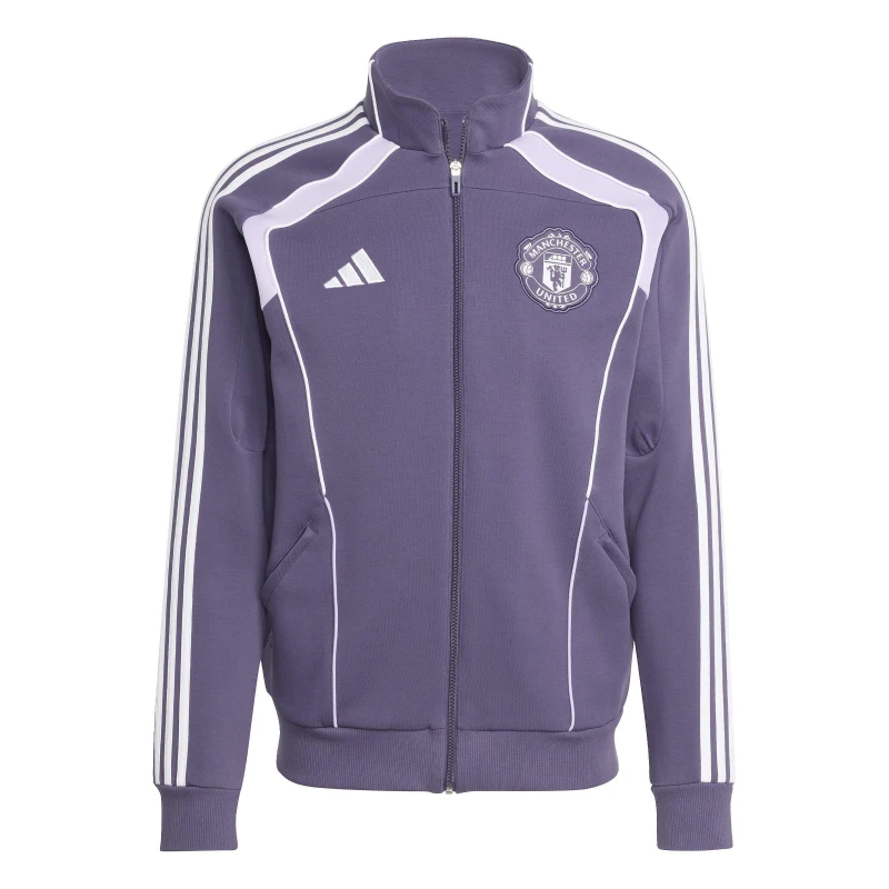 Image of adidas Manchester United UBP Doubleknit Tracksuit Top Mens Purple male S