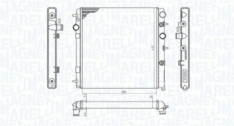 Image of MAGNETI MARELLI Engine radiator MAGNETI MARELLI 350213198700