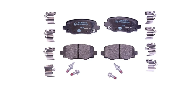 Image of HELLA Brake pad set HELLA 8DB 355 024-701