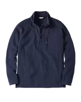 Image of Cotton Traders Recycled Microfleece Half Zip Top in Blue