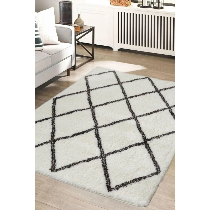 Image of Homemaker Croston Shaggy Rug White unisex 120x170cm