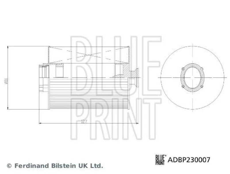 Image of Blue PRINT Fuel filter Blue PRINT ADBP230007